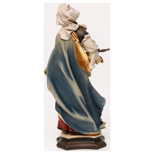 Statue Sainte Sophie de Rome avec épée bois peint Val Gardena 5