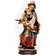 Statua Santa Sofia da Roma con spada legno dipinto Val Gardena s1