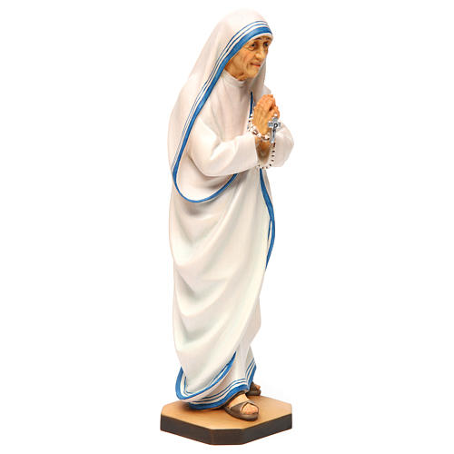 Statue Mutter Teresa bemalten Grödnertal Holz 4