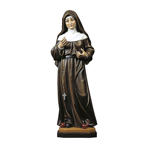 Statue Nonne augustinienne bois peint Val Gardena 1