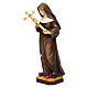 Statue Sainte Rita de Cascia avec Crucifix bois peint Val Gardena. s2