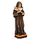 Statua Santa Rita da Cascia con Crocifisso legno dipinto Val Gardena s3