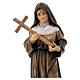 St. Monica of Tagaste with cross in painted wood from Val Gardena s2