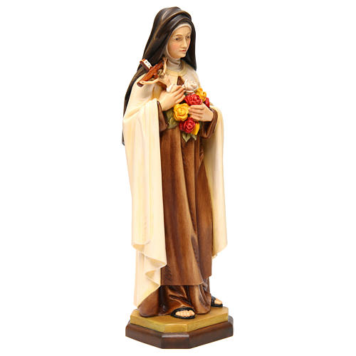 Statue of St. Therese of Lisieux (St. Therese of Child Jesus) in painted wood from Val Gardena 4