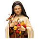 Santa Teresa di Lisieux (S. Teresa del Bambino Gesù) legno dipinto Val Gardena s2