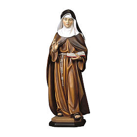 Statua Monaca clarissa legno dipinto Val Gardena