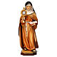 Statue of St. Claire of Assisi with monstrance in painted wood from Val Gardena s1