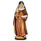 Statue of St. Claire of Assisi with shrine in painted wood from Val Gardena s1