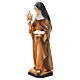 Statue of St. Claire of Assisi with shrine in painted wood from Val Gardena s3