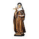 Statue Ste Marie Crescent Hoess de Kaufbeuren avec crucifix bois peint Val Gardena s1