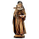 Estatua Santa Angela de Foligno con cruz madera pintada Val Gardena s1