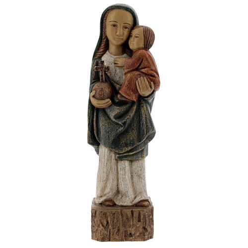Virgen Española 27 cm de madera pintada Belén 1