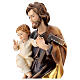 Święty Józef z Dzieciątkiem i kątownikiem drewno Valgardena s4