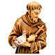 St. Francis of Assisi with animals statue in wood, Val Gardena s2