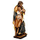 Saint Joseph holding Baby Jesus and lily in Valgardena wood s4