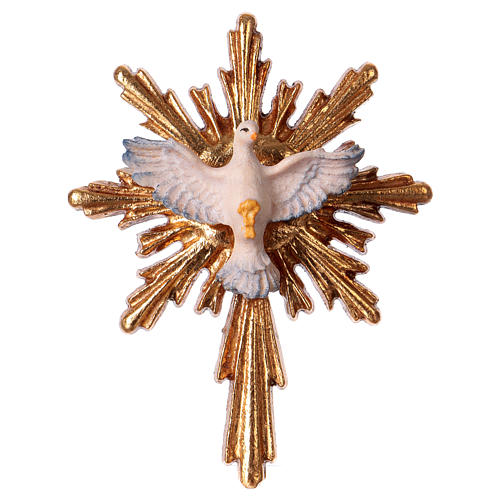 Espíritu Santo con corona de rayos larga madera Val Gardena 1