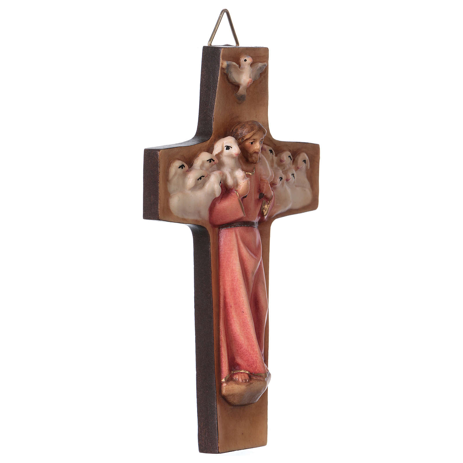 Croce pettorale Buon pastore metallo 10x7 cm | vendita online su