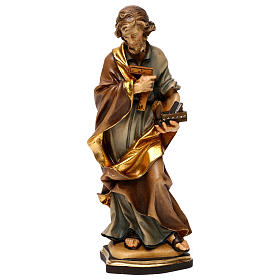 St. Joseph the worker statue in wood, Val Gardena
