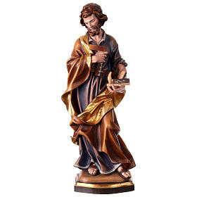 St. Joseph the worker statue in wood, Val Gardena