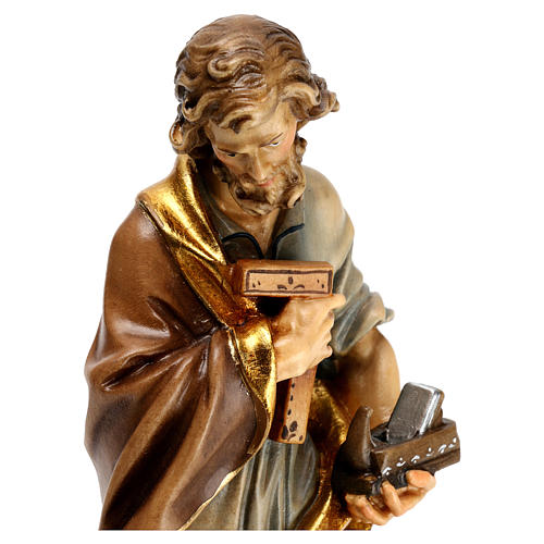 St. Joseph the worker statue in wood, Val Gardena 2