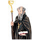 St. Benedict of Norcia statue with crow and bread, in Valgardena wood s8