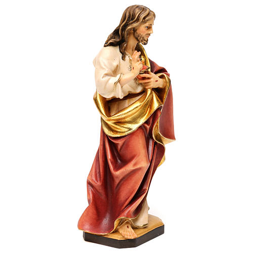 Sacred Heart of Jesus statue in wood, Val Gardena 4