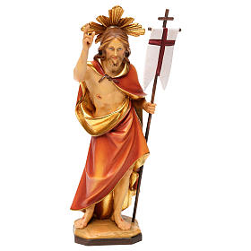 Resurrection Christ with rays in Valgardena wood