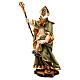 St Patrick of Ireland statue with three leaf clover, Valgardena wood s3