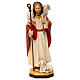 Jesus the Good Shepherd statue in wood, Val Gardena s1
