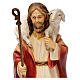 Jesus the Good Shepherd statue in wood, Val Gardena s2