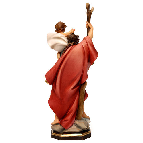 San Cristoforo con bambino legno Valgardena 5