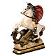 St. George with dragon statue in wood, Val Gardena s4