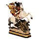 Saint Georges à cheval avec dragon bois Val Gardena s3