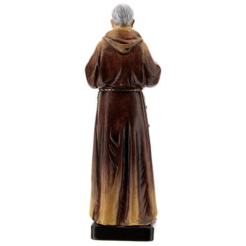 Pio von Pietrelcina Statue aus Holzmasse, bemalt, Grödnertal, 20 cm 5