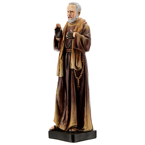 St Pio's statue wood paste 20 cm Val Gardena 3