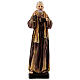 Statua S. Pio di Pietrelcina pasta legno dipinto 20 cm Val Gardena s1