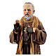 Padre Pio of Pietrelcina statue, in wood paste 20 cm Val Gardena s2