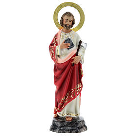 St Judas wood pulp statue 20 cm, elegant finish