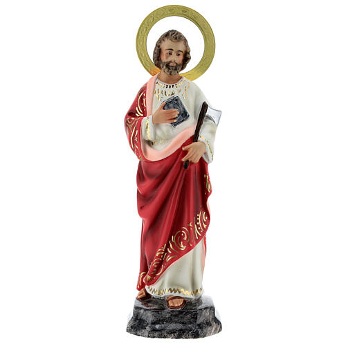 St Judas wood pulp statue 20 cm, elegant finish 1