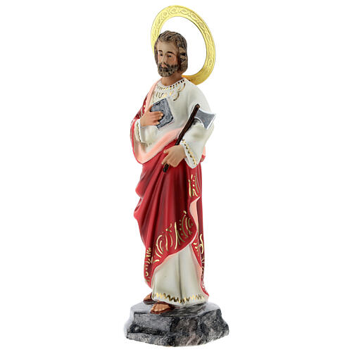 St Judas wood pulp statue 20 cm, elegant finish 3