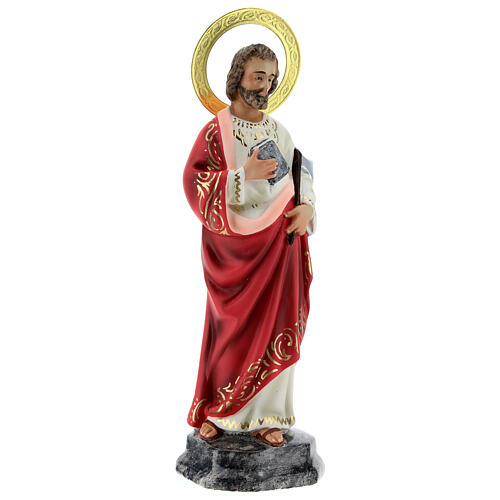 St Judas wood pulp statue 20 cm, elegant finish 4