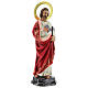 St Judas wood pulp statue 20 cm, elegant finish s4