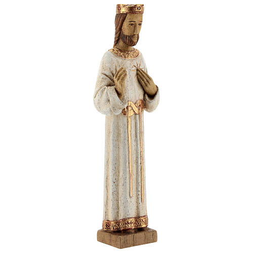 Holy Heart of Jesus statue with white robes 20 cm Bethleem nuns 4