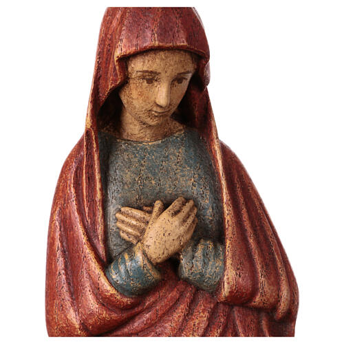 Statue Vierge de l'Annonciation Bethléem 25 cm rouge bleu 2