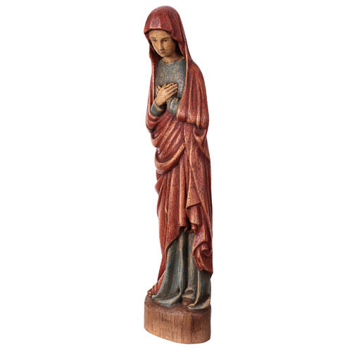 Statue Vierge de l'Annonciation Bethléem 25 cm rouge bleu 3