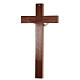Wood crucifix with metallic body of Christ 25x13 cm s4