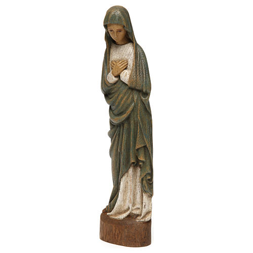 Estatua Virgen de la Anunciación 25 cm. madera de Belén 3