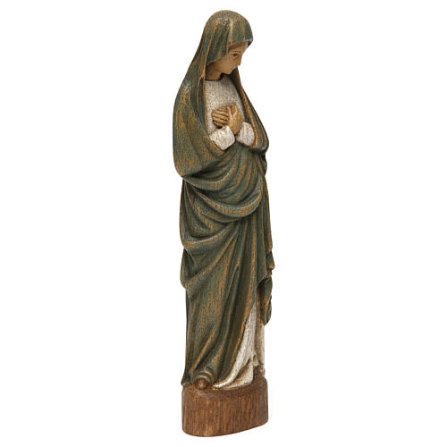 Estatua Virgen de la Anunciación 25 cm. madera de Belén 4