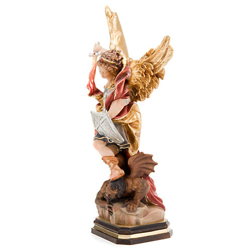 Saint Michael Archangel wooden statue 4