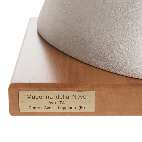 Statua Madonna della neve argilla su base 3